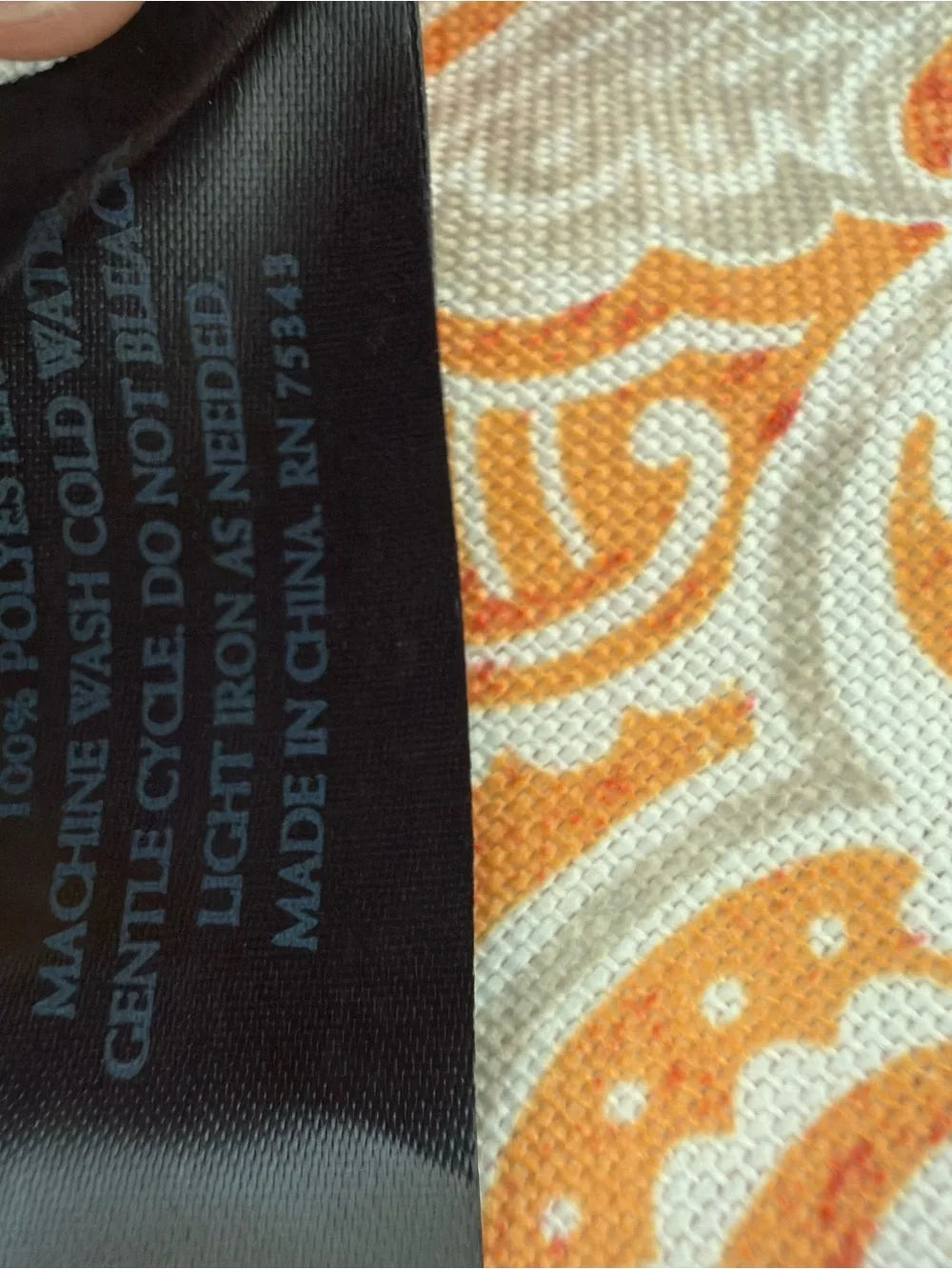 🍊☀️ Cynthia Rowley Orange & Taupe Large Rectangle Tablecloth ☀️🍂